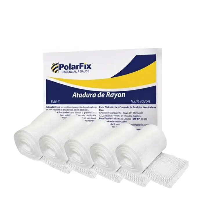 KIT Atadura Estéril Rayon 7.5cmx5m Polarfix 5 Unidades