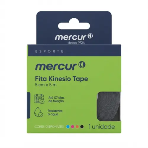 Fita Kinesio Tape BC0198 Preto Mercur