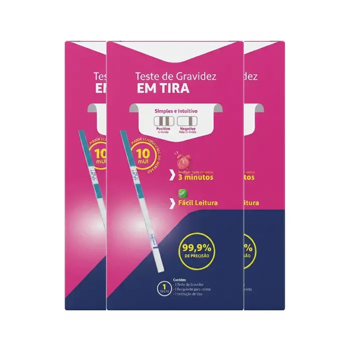 KIT Teste De Gravidez Em Tira Proxima Alive 3 Unidades