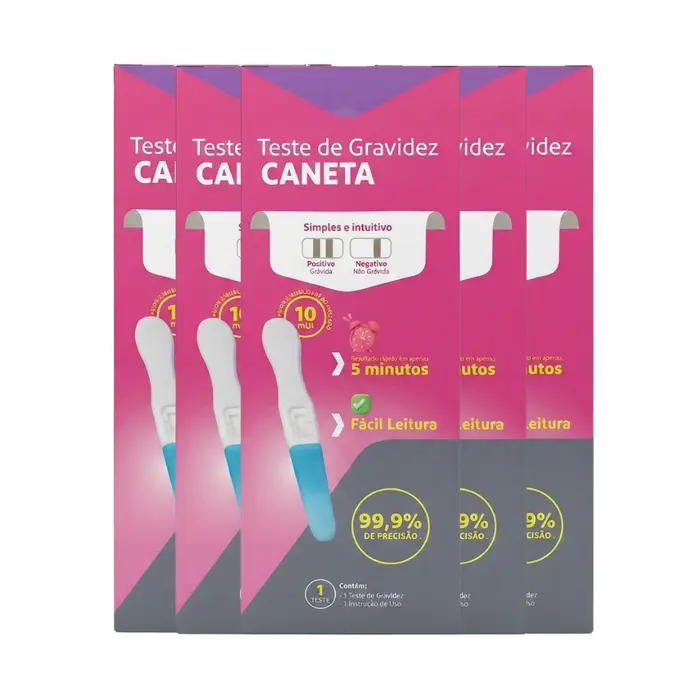 KIT Teste De Gravidez Caneta Proxima Alive 5 Unidades