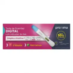 KIT Teste De Gravidez Digital Com Indicador De Dias Proxima Alive 5 Unidades
