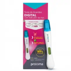 KIT Teste De Gravidez Digital Com Indicador De Dias Proxima Alive 5 Unidades