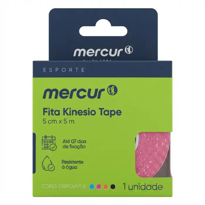 KIT Fita Kinesio Tape BC0198 Rosa Mercur 3 Unidades