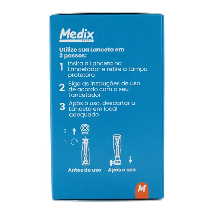 KIT Lanceta Para Lancetador Azul 28g Medix 300 Unidades