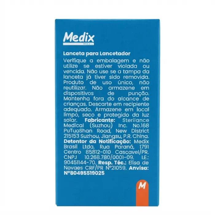 KIT Lanceta Para Lancetador Azul 28g Medix 300 Unidades