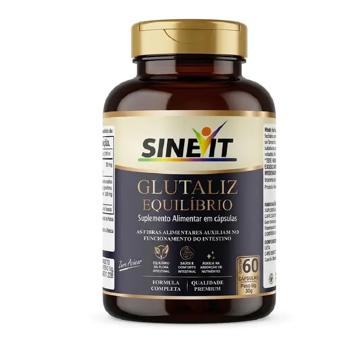 L-Glutamina 500mg com Glutaliz® — Intestino, Músculos e Imunidade Sinevit 60 Cápsulas