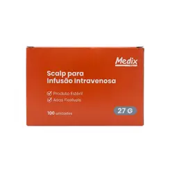Scalp Para Infusão Intravenosa 27G Medix 100 Unidades