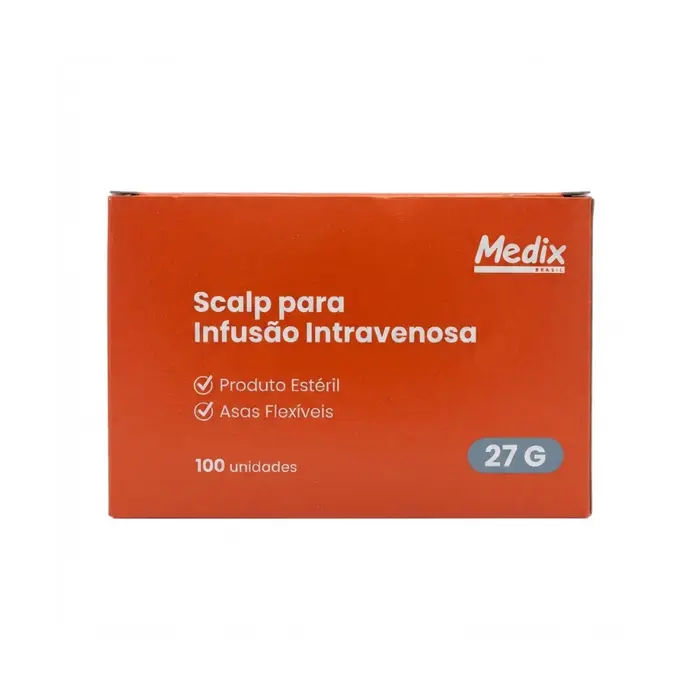 Scalp Para Infusão Intravenosa 27G Medix 100 Unidades
