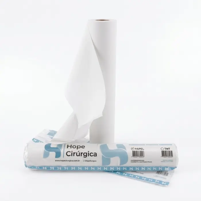 Papel Lençol Descartável 70cm x 50m 100% Celulose Hope