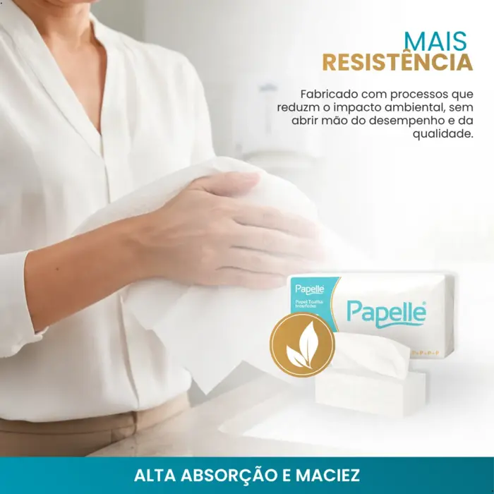 Papel Toalha Interfolha 1000 Folhas 100% Celulose Branco - Hope