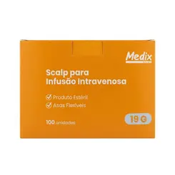 Scalp Para Infusão Intravenosa 19G Medix 100 Unidades