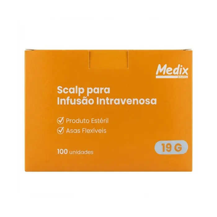 Scalp Para Infusão Intravenosa 19G Medix 100 Unidades