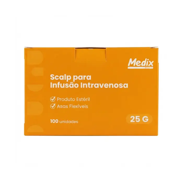 Scalp Para Infusão Intravenosa 25G Medix 100 Unidades