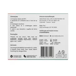 Fio De Sutura Nylon Preto 2-0 AG 3/8 20mm Medix 24 Unidades