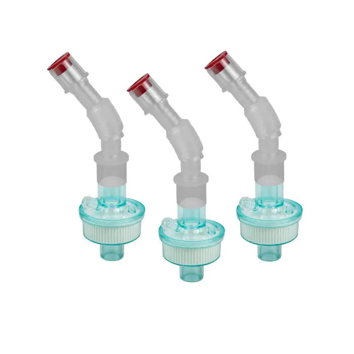 KIT Filtro Bacteriano HMEF Adulto Com Tubo Flexível Medix 3 Unidades