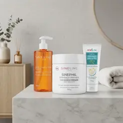 KIT Sineline Cremes Hidratantes Para Pés e Corpo + Gel De Limpeza Facial