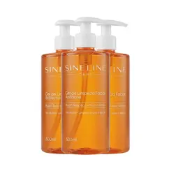 Gel De Limpeza Facial Antiacne 500ml Sineline 3 Unidades