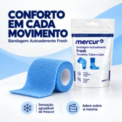 Bandagem Autoaderente Fresh Mercur Refrescante 7,5cm X 3,2m Unidade