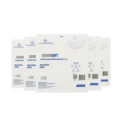 Curativo SilverSoft Espuma Não Aderente Com Prata 10x10cm Vita Medical 5 Unidades