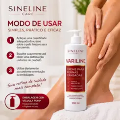 Creme para Varizes Variline 300ml Sineline Care
