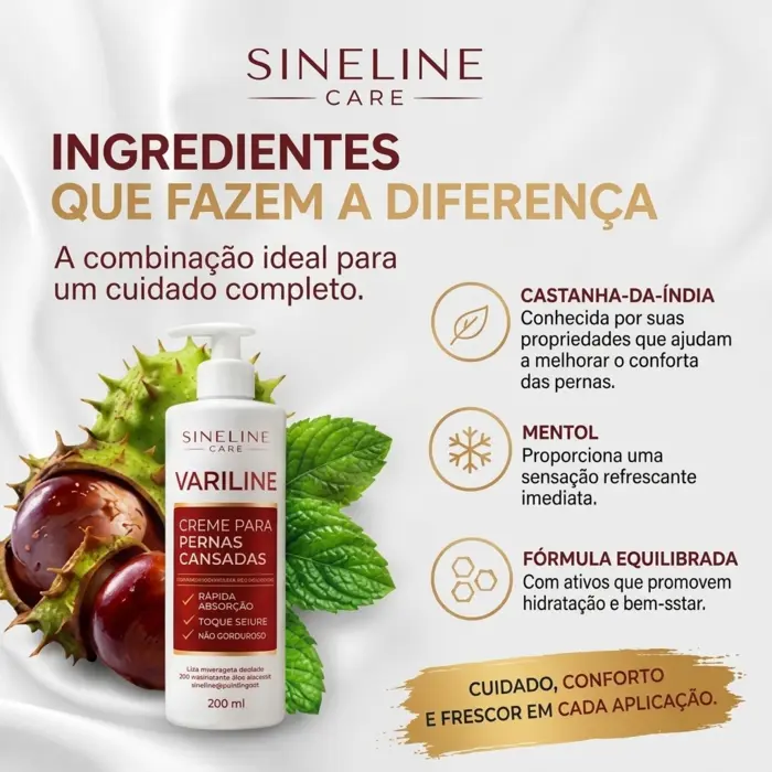 Creme para Varizes Variline 300ml Sineline Care