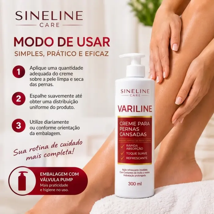 Creme para Varizes Variline 300ml Sineline Care