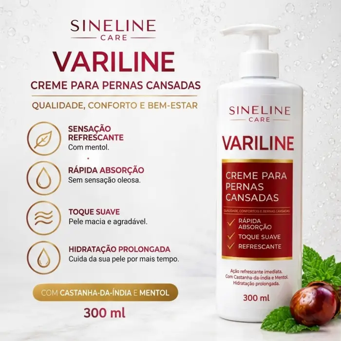 Creme para Varizes Variline 300ml Sineline Care