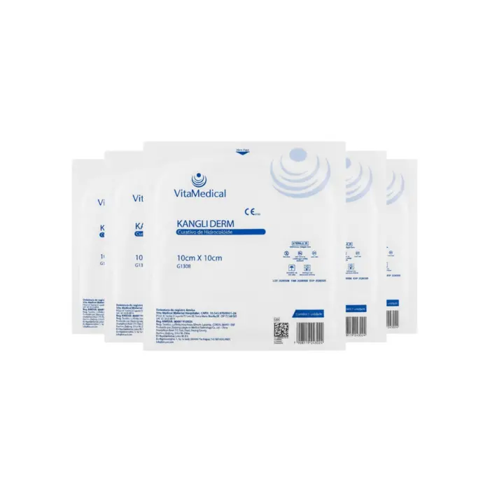 Curativo Kangli Derm G1308 Hidrocoloide 10x10cm Vital Medical 5 Unidades