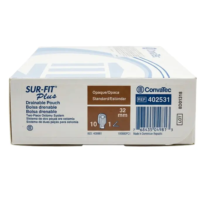 Bolsa Colostomia Drenável Opaca Sur-Fit Plus 402531 32mm Convatec - Sistema 2 Peças