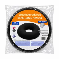 Almofada Redonda Classic Preta Naturlatex Unidade