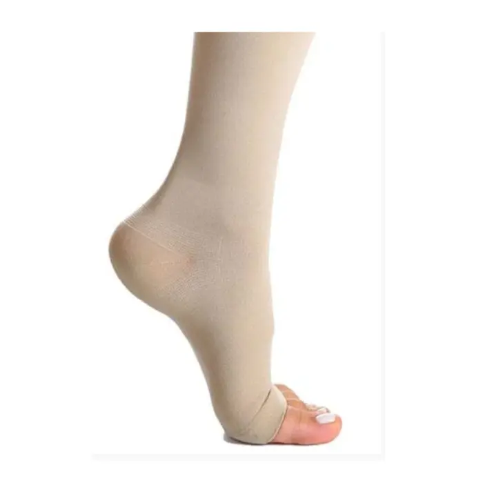 Meia de Compressão 7/8 Sigvaris 30-40mmHg - 862 Select Comfort - Tamanho G3 - Pé Aberto - Natural